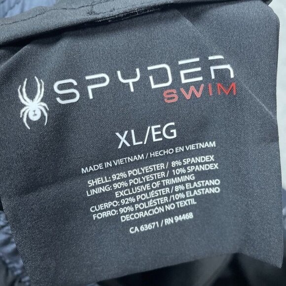 Spyder Mens Swim Shorts XL Black Elastic Waist Lightweight a0833 - Picture 4 of 6